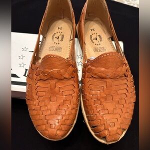 Women's Tan Leather Loafers